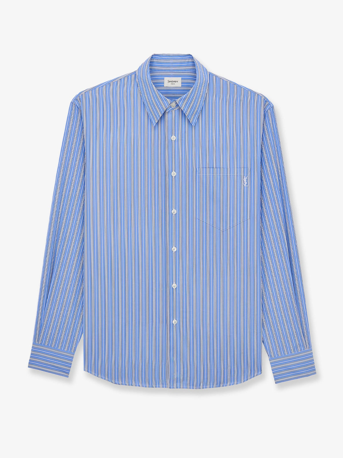 Saint Laurent Cassandre cotton shirt - Bleucraienoir
