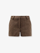 The Frankie Shop Kate wool blend shorts - Brownmelange