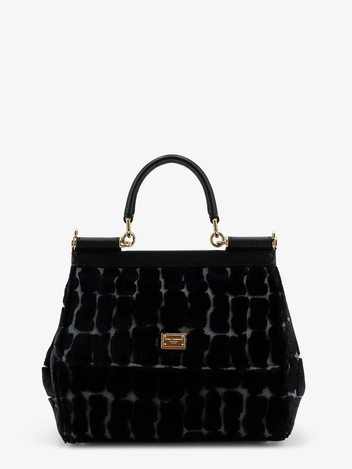 Dolce & Gabbana Sicily velvet handbag - Neroantracite