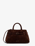 Manu Atelier Le Cambon 25 suede handbag - Deep Brown
