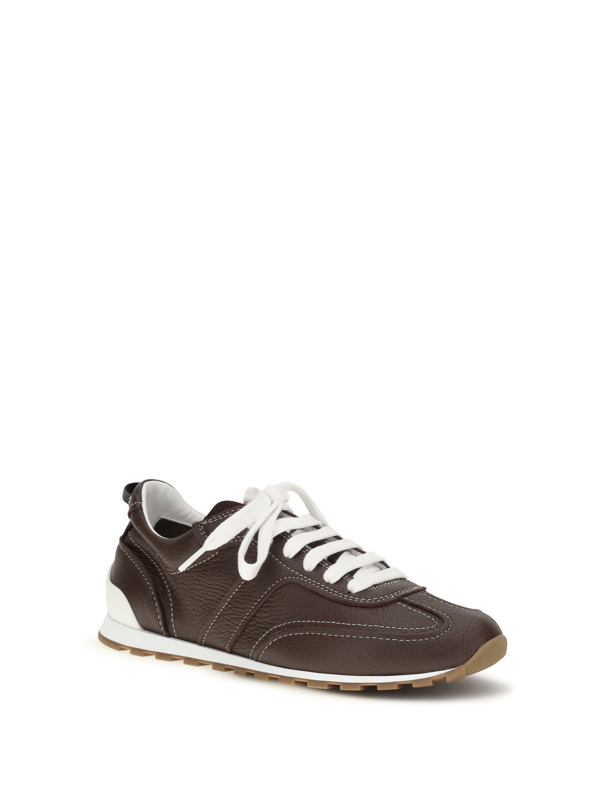 Brunello Cucinelli Leather Sneakers - Burgundy