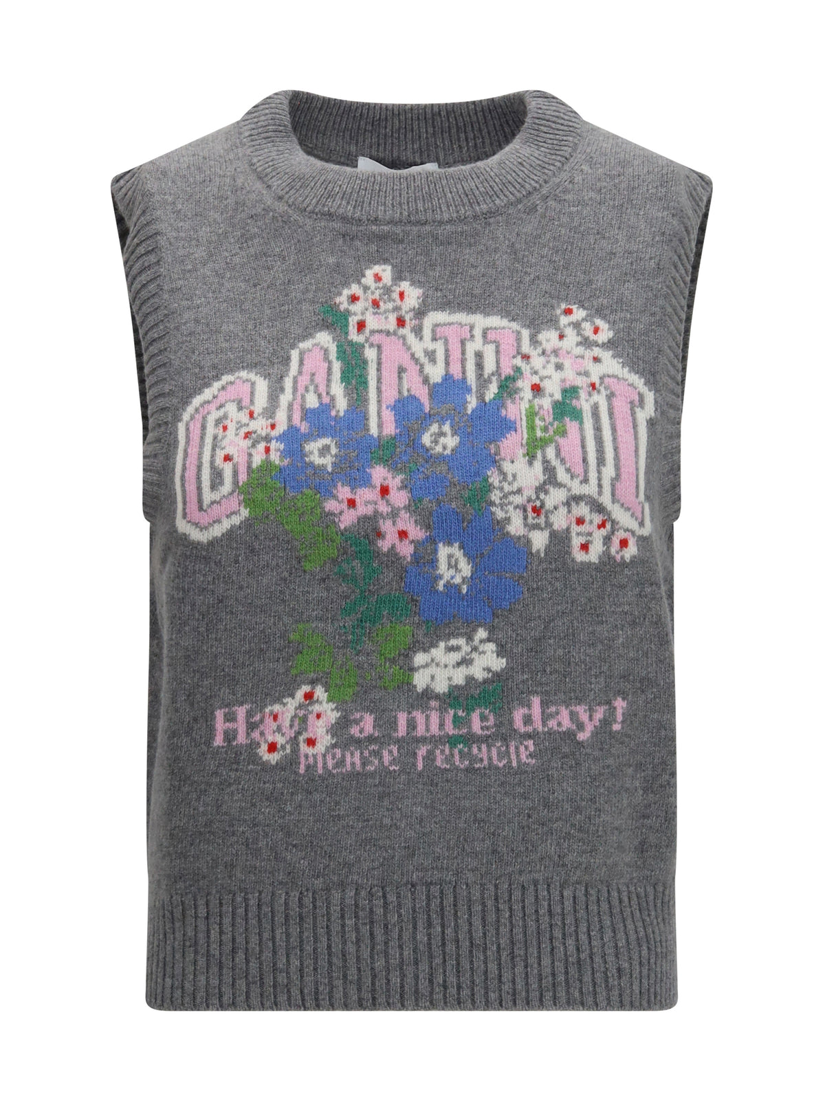 Ganni Wool floral Vest - Paloma