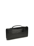Roger Vivier Belle Vivier crocodile-effect Clutch - Black