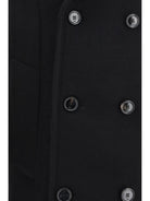 Ami Paris Virgin wool short Caban Coat - Noir