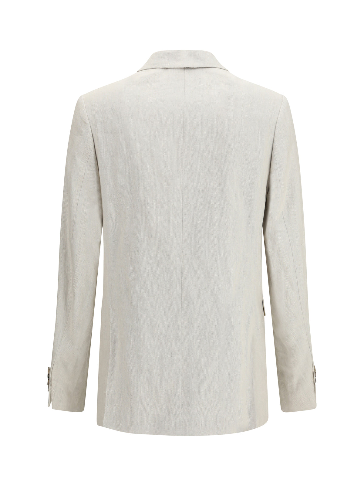 Dries Van Noten Barry Blazer in a cotton and linen herringbone blend - Off White