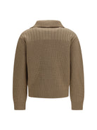 Dries Van Noten Buttoned high-neck Cardigan - Champagne