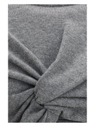 Balenciaga Ruched crewneck Sweater - Grey