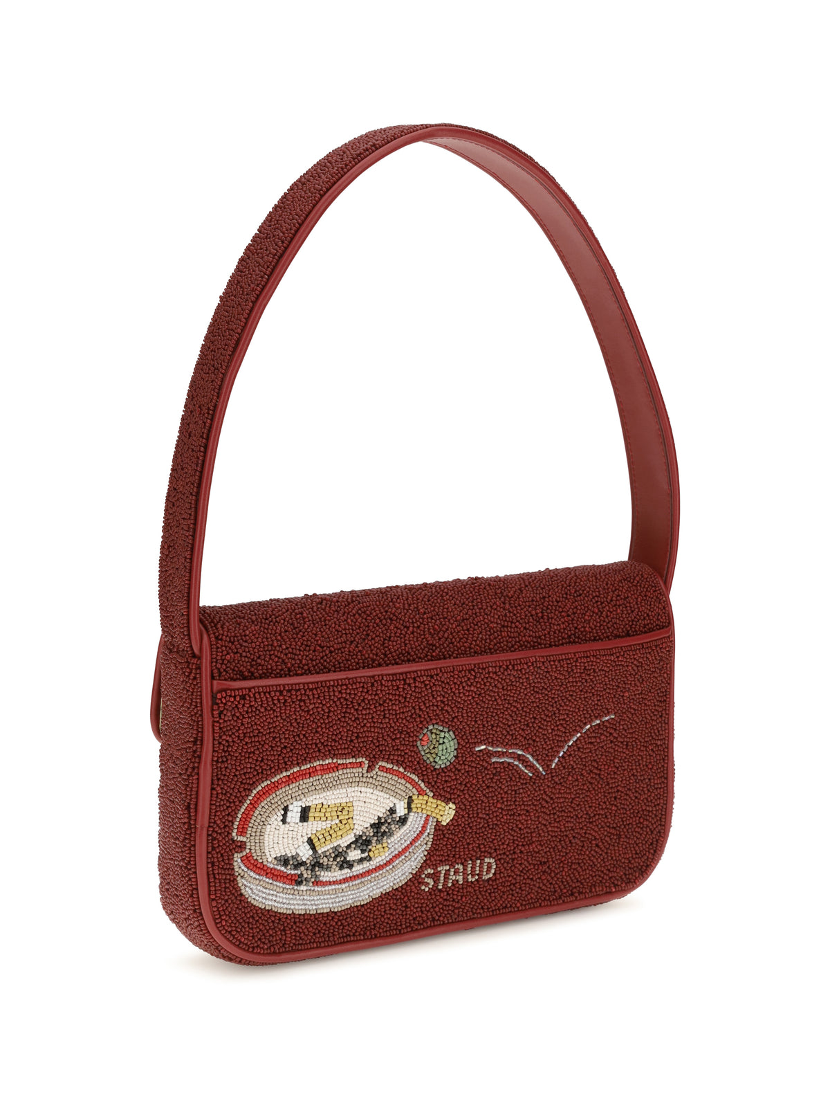 Staud Tommy Beaded Shoulder Bag - Extra Dirty