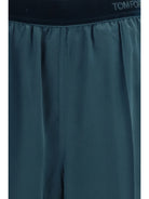 Tom Ford Stretch silk satin Pants - Teal