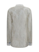 Tom Ford Lace Shirt with floral embroidery - Silver