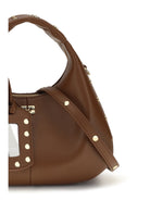 Ganni Mini studded Hobo Handbag - Sorrel Horse