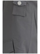 Ganni Stretch cotton cargo Pants - Quiet Shade