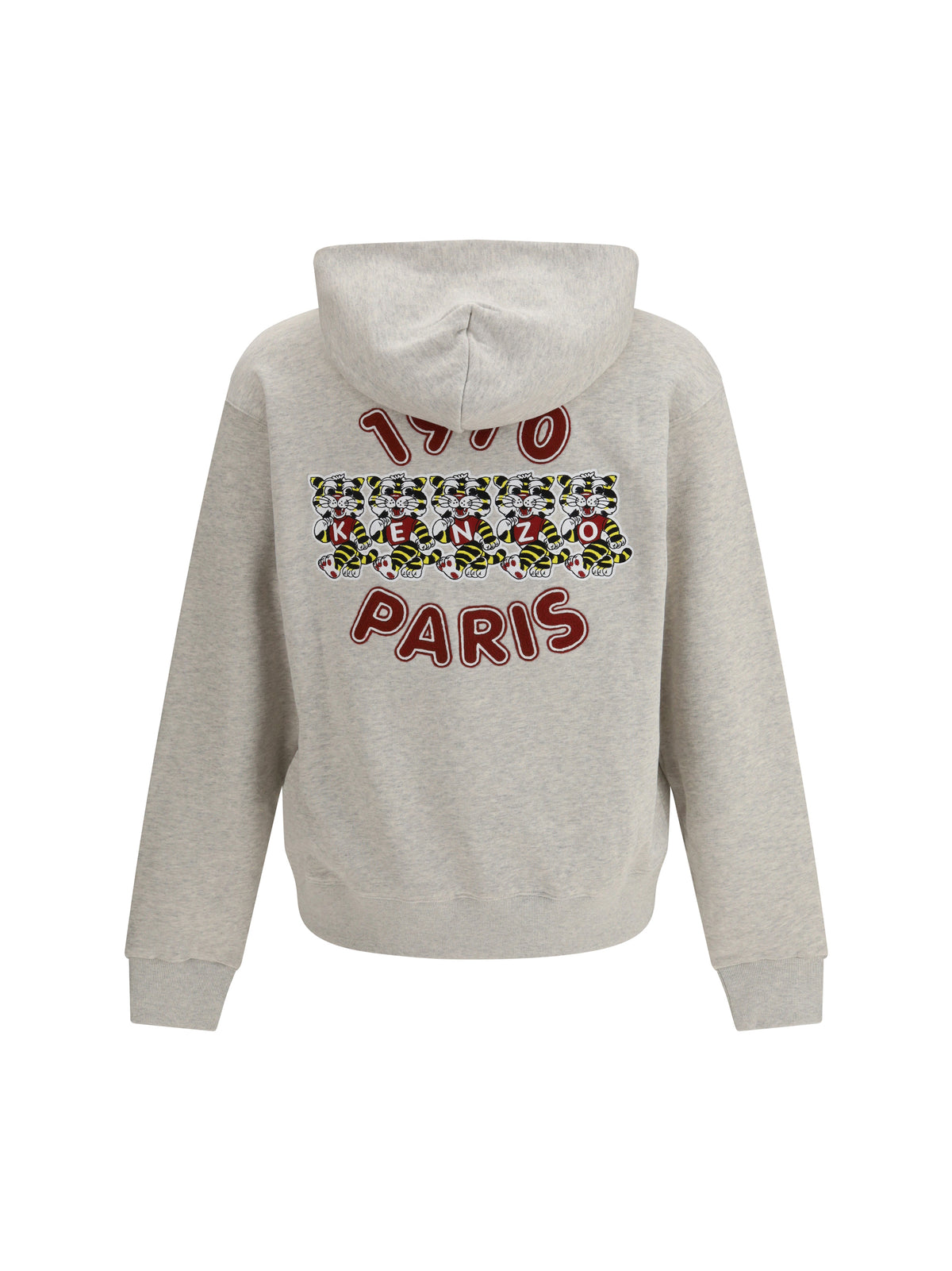 Kenzo Cotton Hoodei Kenzo Wild Tiger - Pale Grey