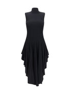 Alaïa 3D sculpted knit pointed Dress - Noir Alaia