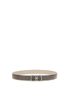 Ferragamo Reversible leather Belt - Brown Patterned Dark