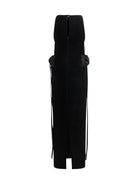 Self-Portrait Velvet Long Dress with decorative bow - Black