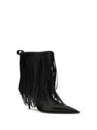 Balenciaga Avenue Fringe Ankle Boots - Black