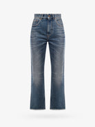 Golden Goose Deluxe Brand Derin new cropped flare jeans with back logoed patch - Blu