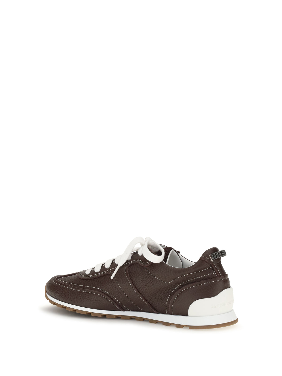 Brunello Cucinelli Leather Sneakers - Burgundy