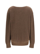 The Row Phef cotton and cashmere Sweater - Fudge