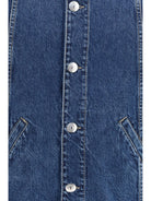 Brunello Cucinelli Denim Jacket with suede collar - Denim Medium