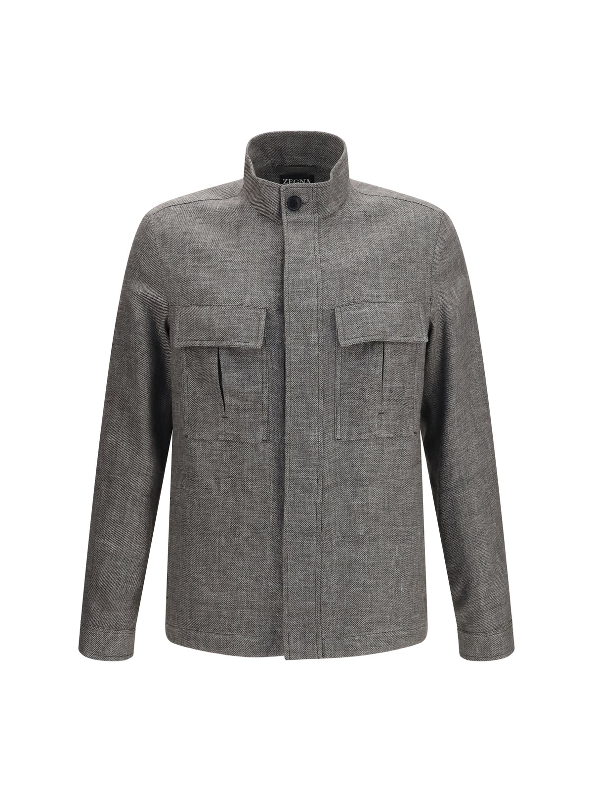 Zegna High-collar Shirt Jacket - 001