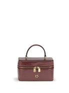 Pinko Vanity Soft Mini Quilted Beauty Case - Ribes Intenso-Antique Gold