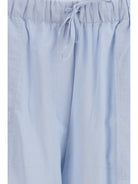 Toteme Cotton and linen blend palazzo Pants - Sky