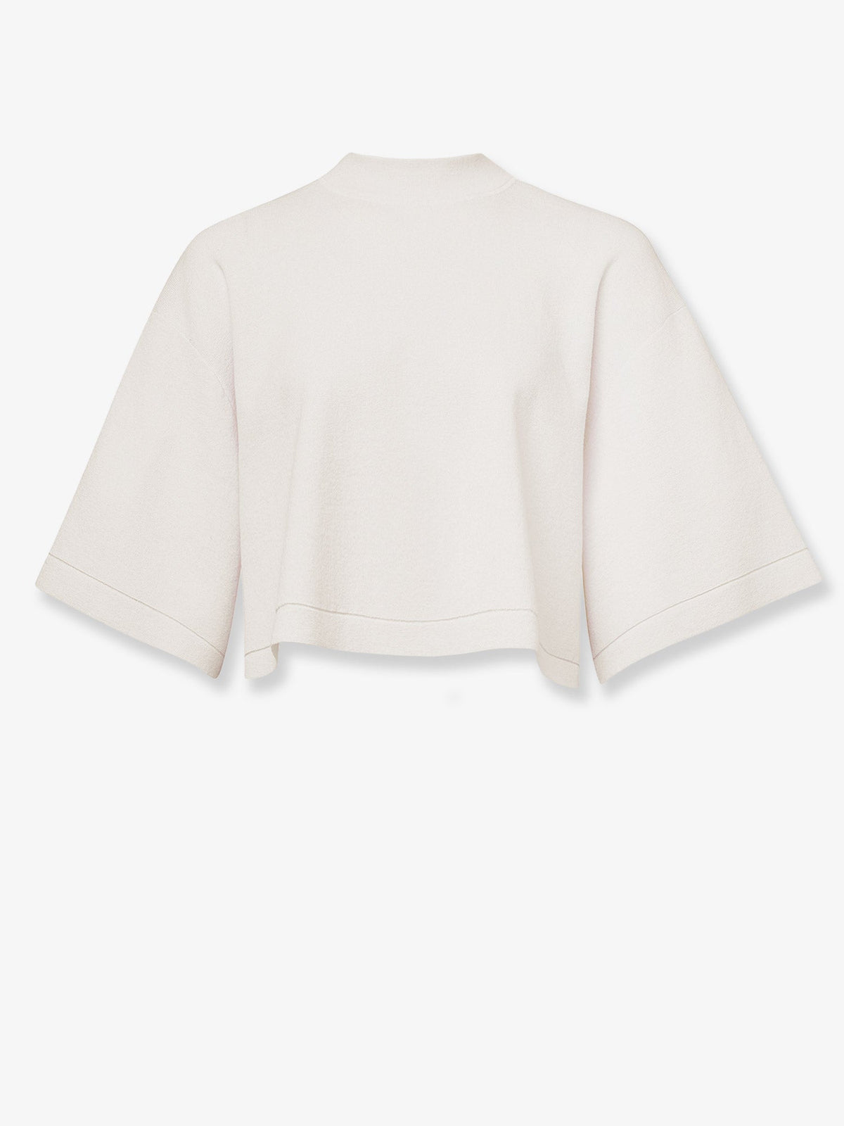 Alaïa Cropped cotton blend top - Blanc