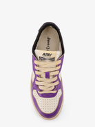 Autry Super Vintage low-top leather sneakers - Bianco Viola