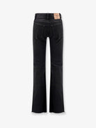 Balenciaga Denim trousers with frayed edges - Black/Green/Red