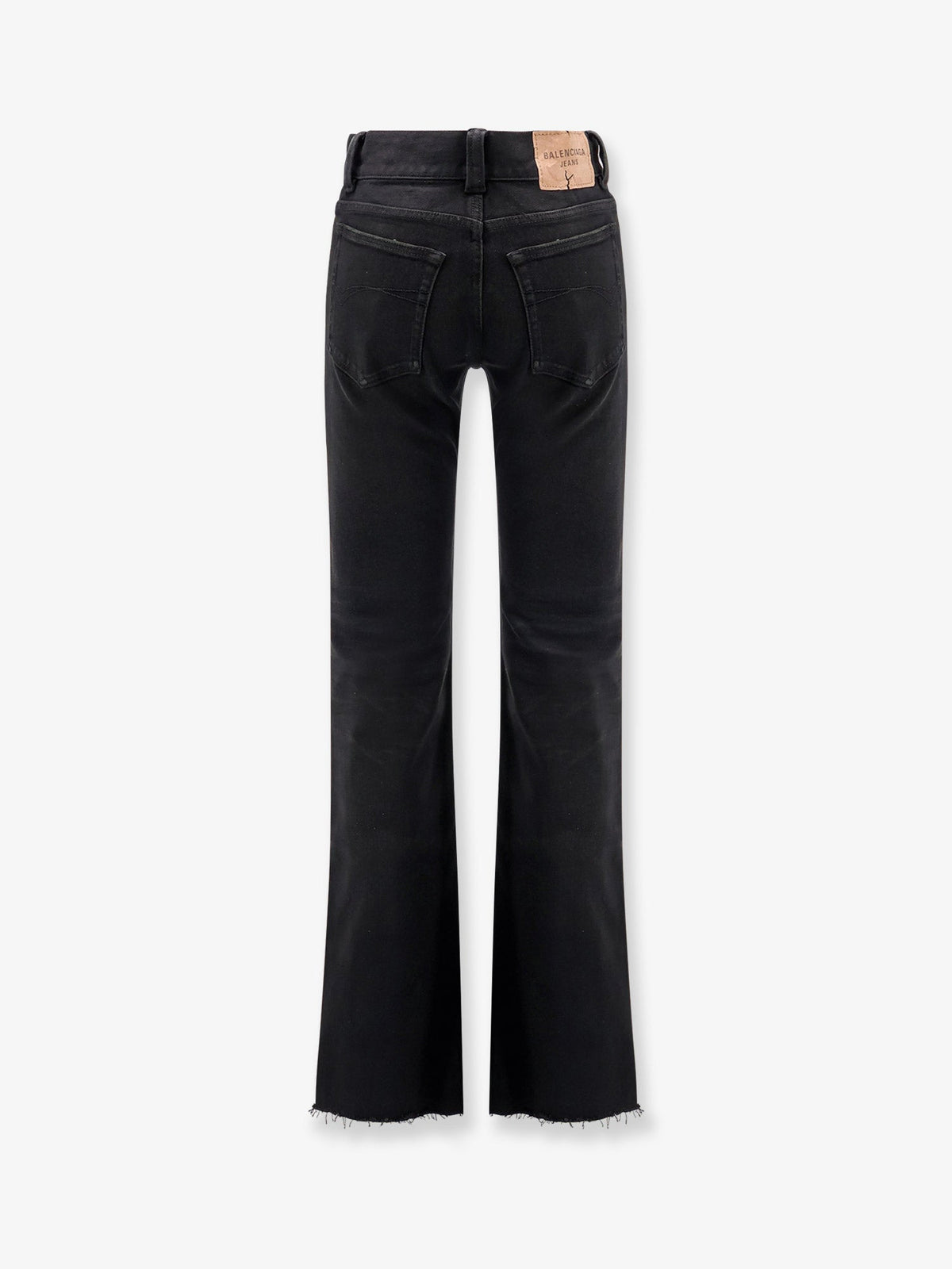 Balenciaga Denim trousers with frayed edges - Black/Green/Red