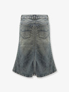 Balenciaga Denim Midi Skirt - Blue