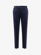Boss Cotton and silk trousers - Dark Blue