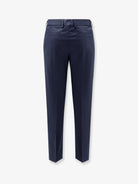 Boss Cotton and silk trousers - Dark Blue