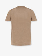 Boss Cotton and silk T-shirt - Medium Brown