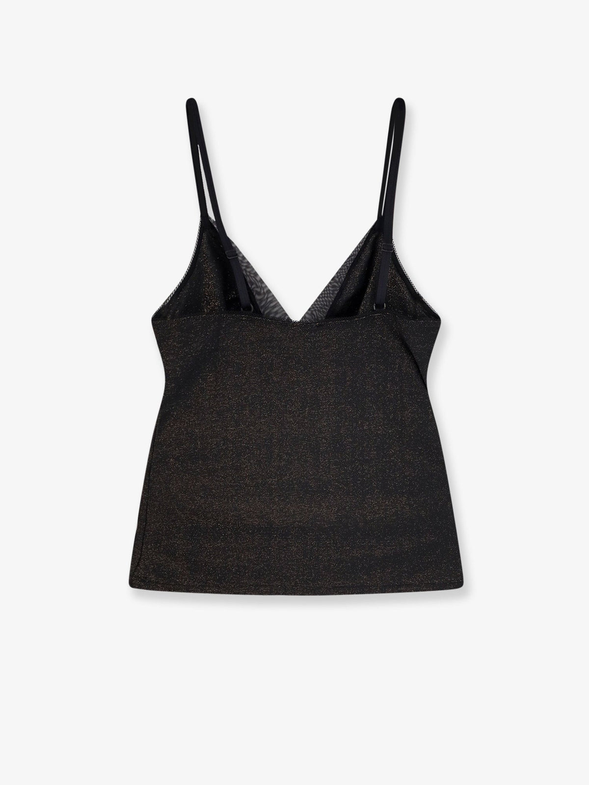 Boss Lurex tank top and slip set - Black