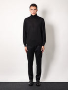 Brunello Cucinelli Cashmere and silk turtleneck - Nero Grigio Scuro
