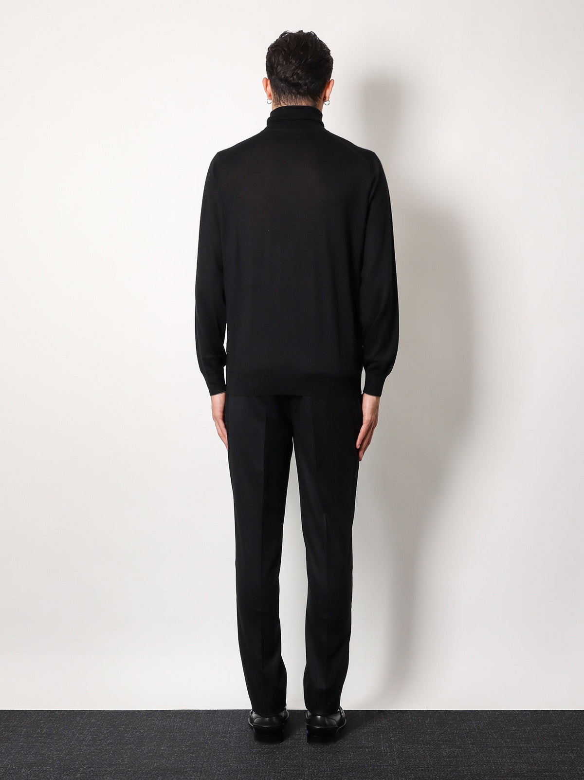 Brunello Cucinelli Cashmere and silk turtleneck - Nero Grigio Scuro