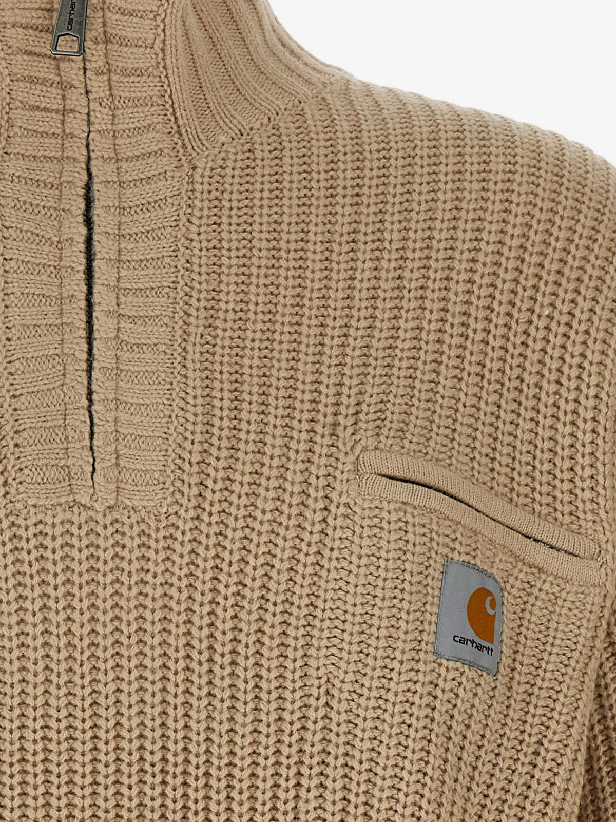 Carhartt WIP Detroit Half Zip acryilic blend sweater - Fleur De Sel
