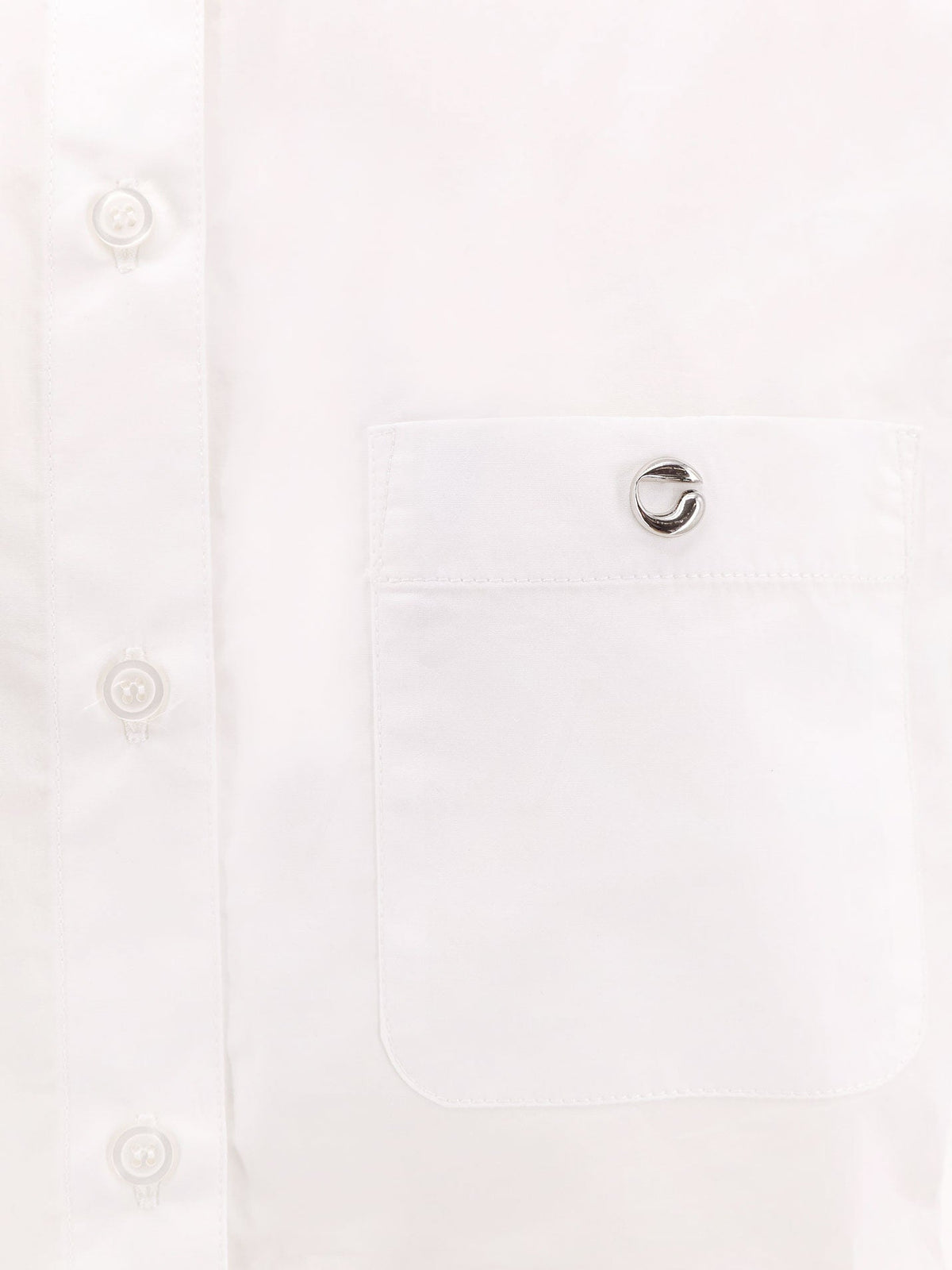 Coperni Boyfriend popeline cotton Shirt - White