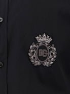 Dolce & Gabbana Cotton shirt with iconic logo on the front - Nero