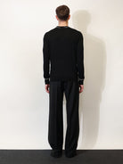 Dolce & Gabbana Virgin wool sweater with embroidered DG logo - Nero