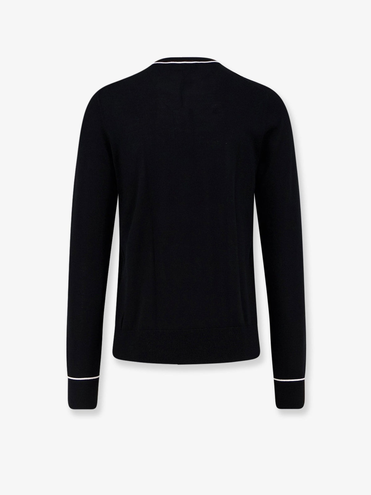 Dolce & Gabbana Virgin wool sweater with embroidered DG logo - Nero