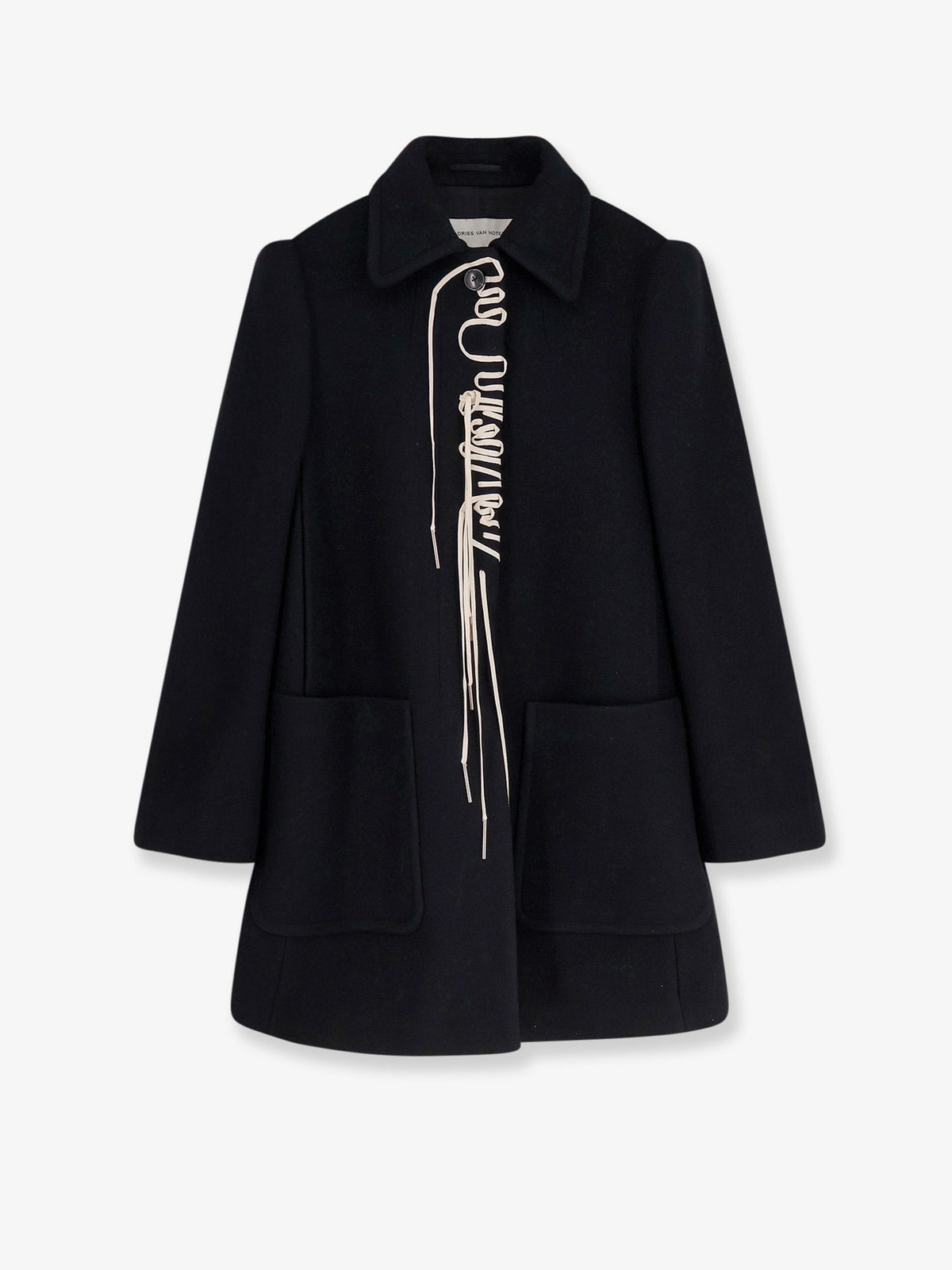 Dries Van Noten Rebela wool blend coat - Black