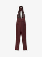 Elisabetta Franchi Satin suit with sewuins on the top - Merlot