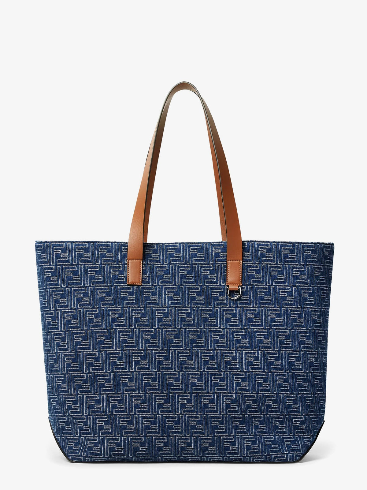 Fendi FF Jacquard tote bag with denim effect - Stone