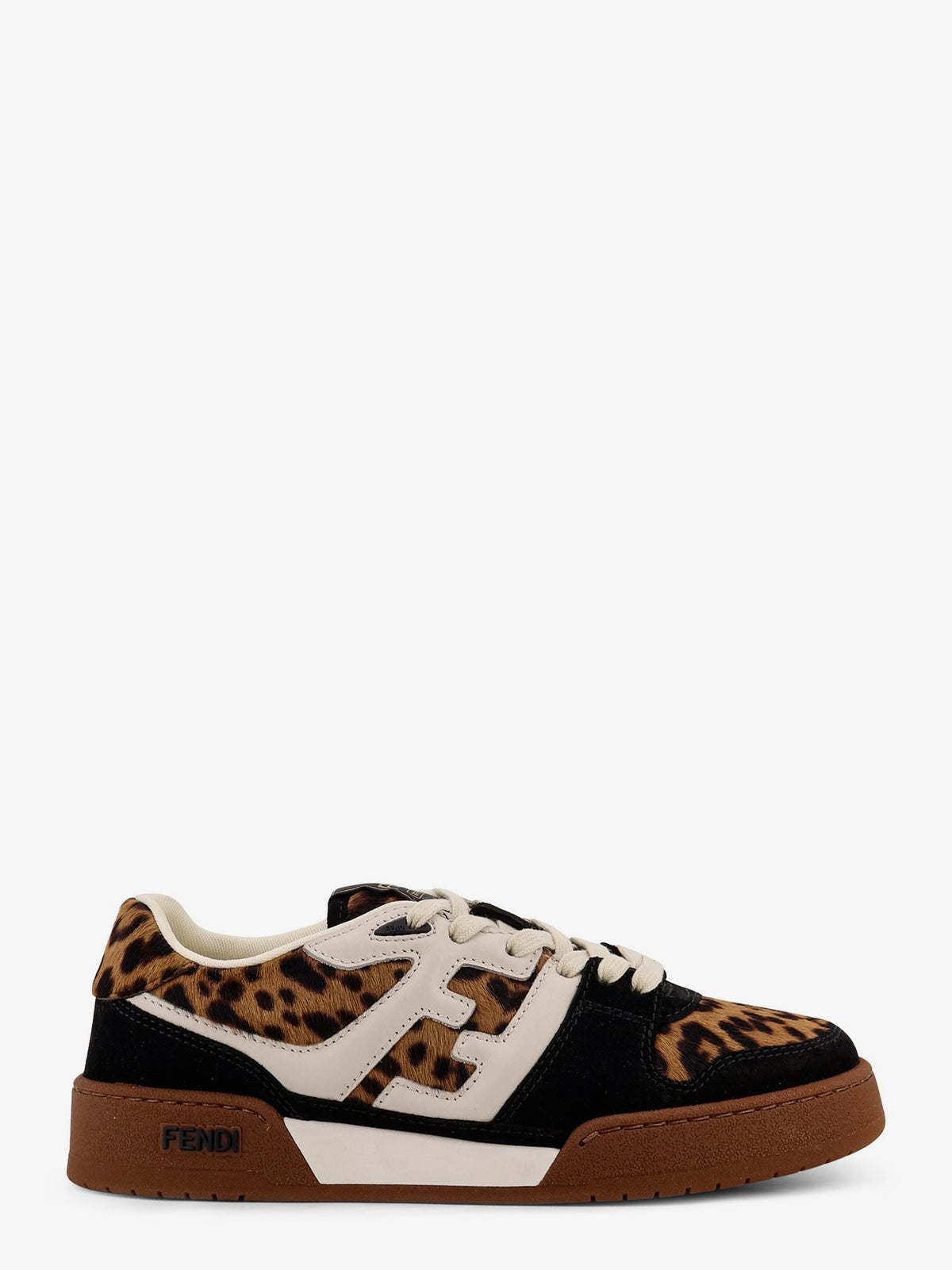 Fendi Fendi Match suede and pony skin low-top sneakers - Nat.Brown+Nero+Garza