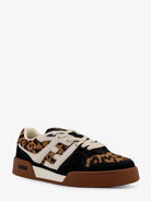 Fendi Fendi Match suede and pony skin low-top sneakers - Nat.Brown+Nero+Garza