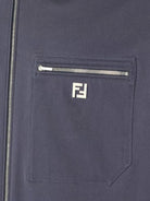 Fendi Cotton jacket with FF detail - Dark Blue